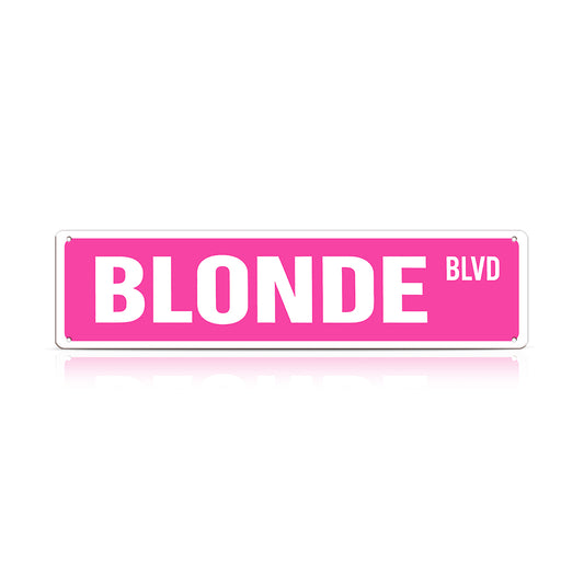 BLONDE BLVD Love Is a Way – Valentine’s Day Metal Street Sign Bundle (4 pcs)