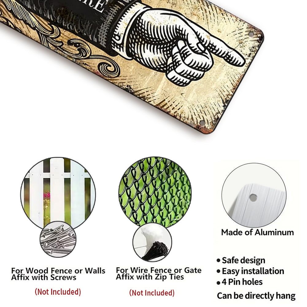 Custom Right Pointing Hand Metal Sign