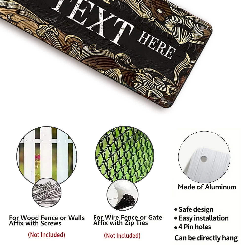 Custom Left Pointing Hand Metal Sign