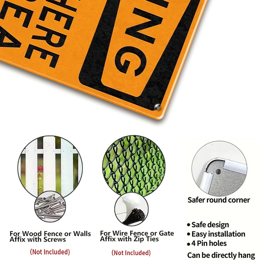 Warning Do Not Dump Here Metal Sign