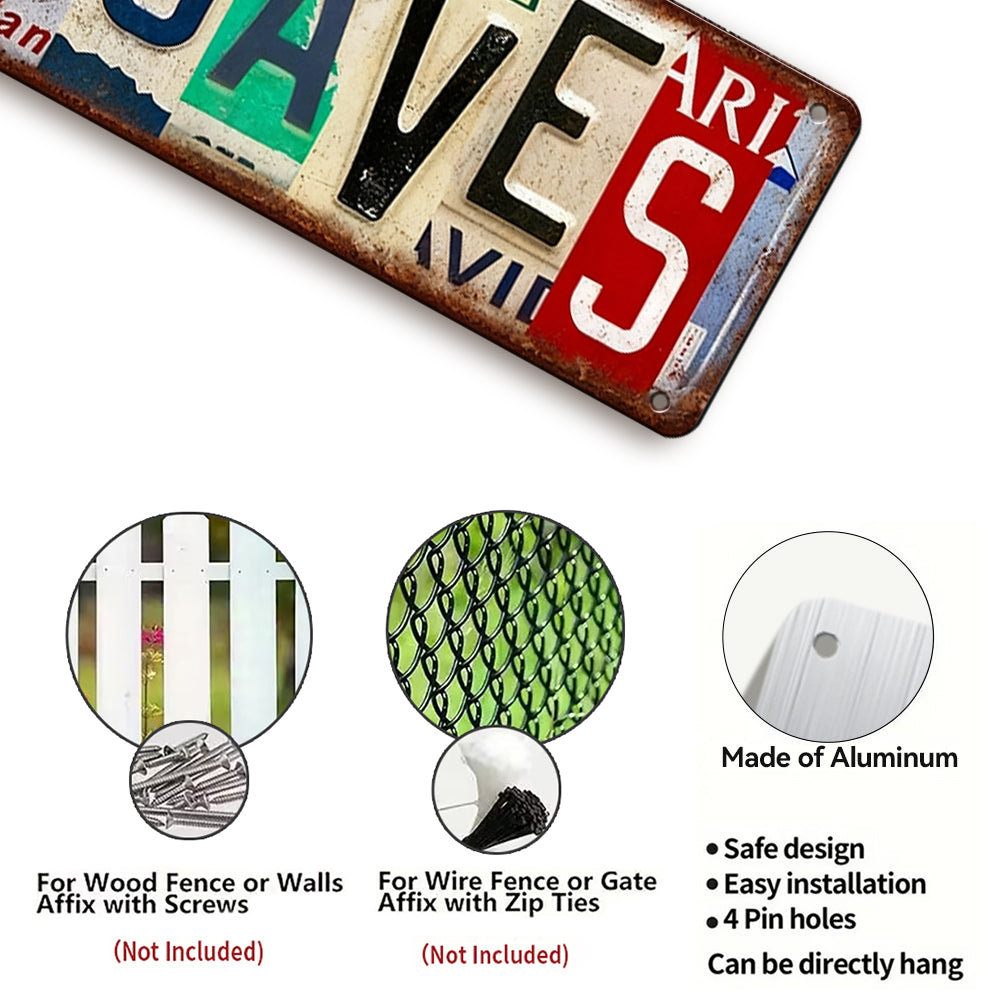 Jesus Saves Vintage License Plate Metal Sign