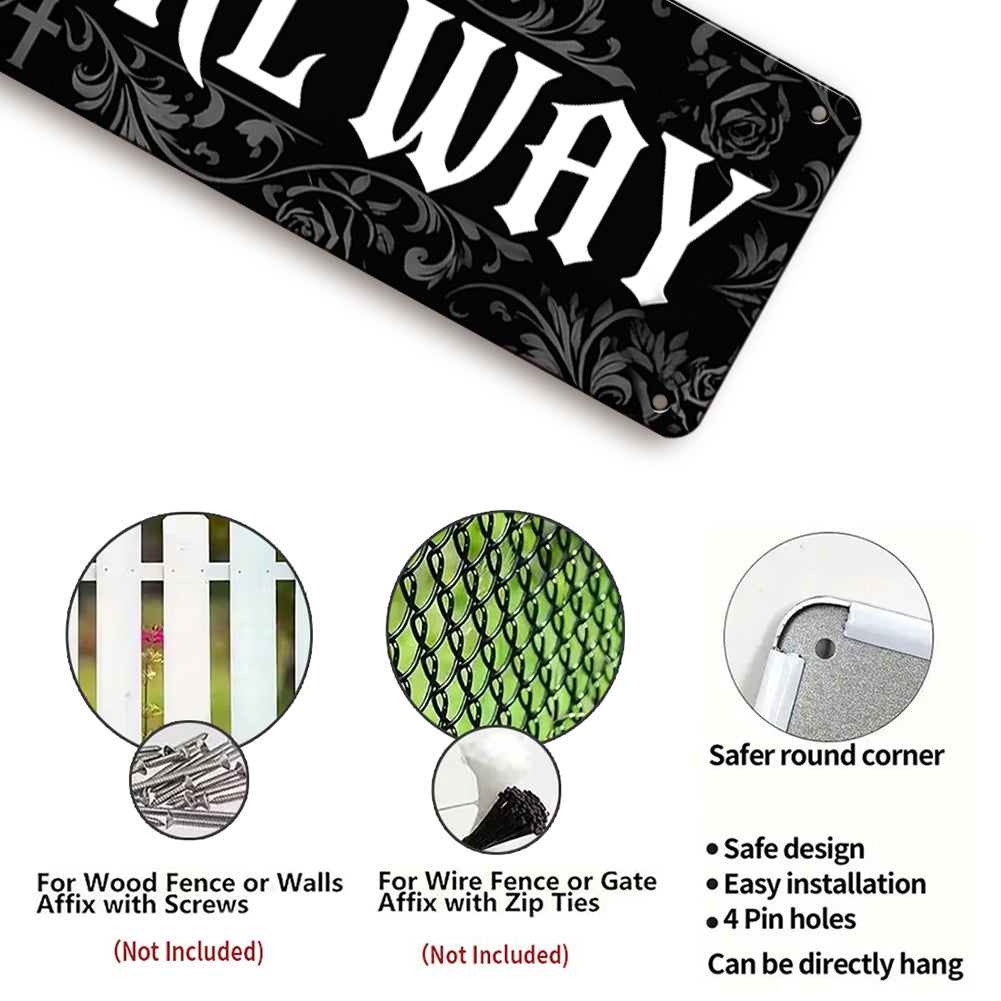 Goth Girl Way Metal Sign
