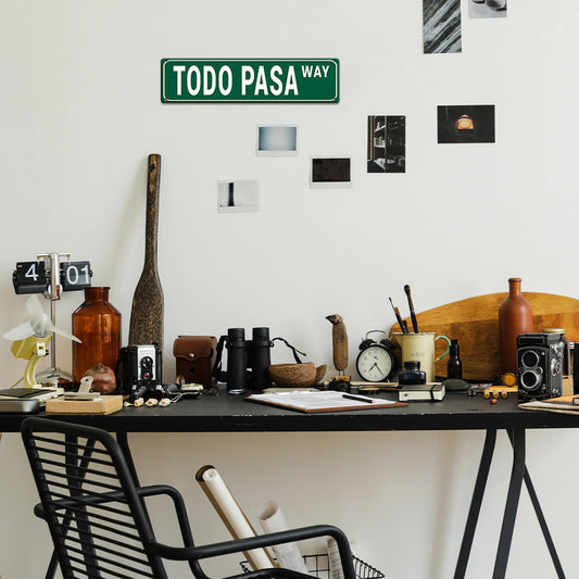 Funny Spanglish Vintage Wall Decor - TODO PASA.way