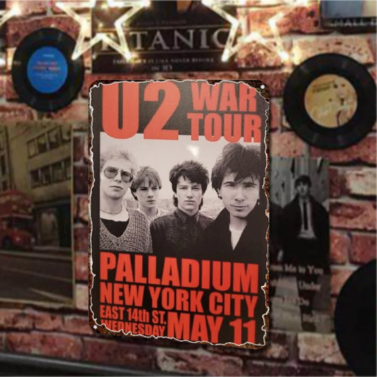U2 "War Tour" Palladium NYC 1983 Concert Poster