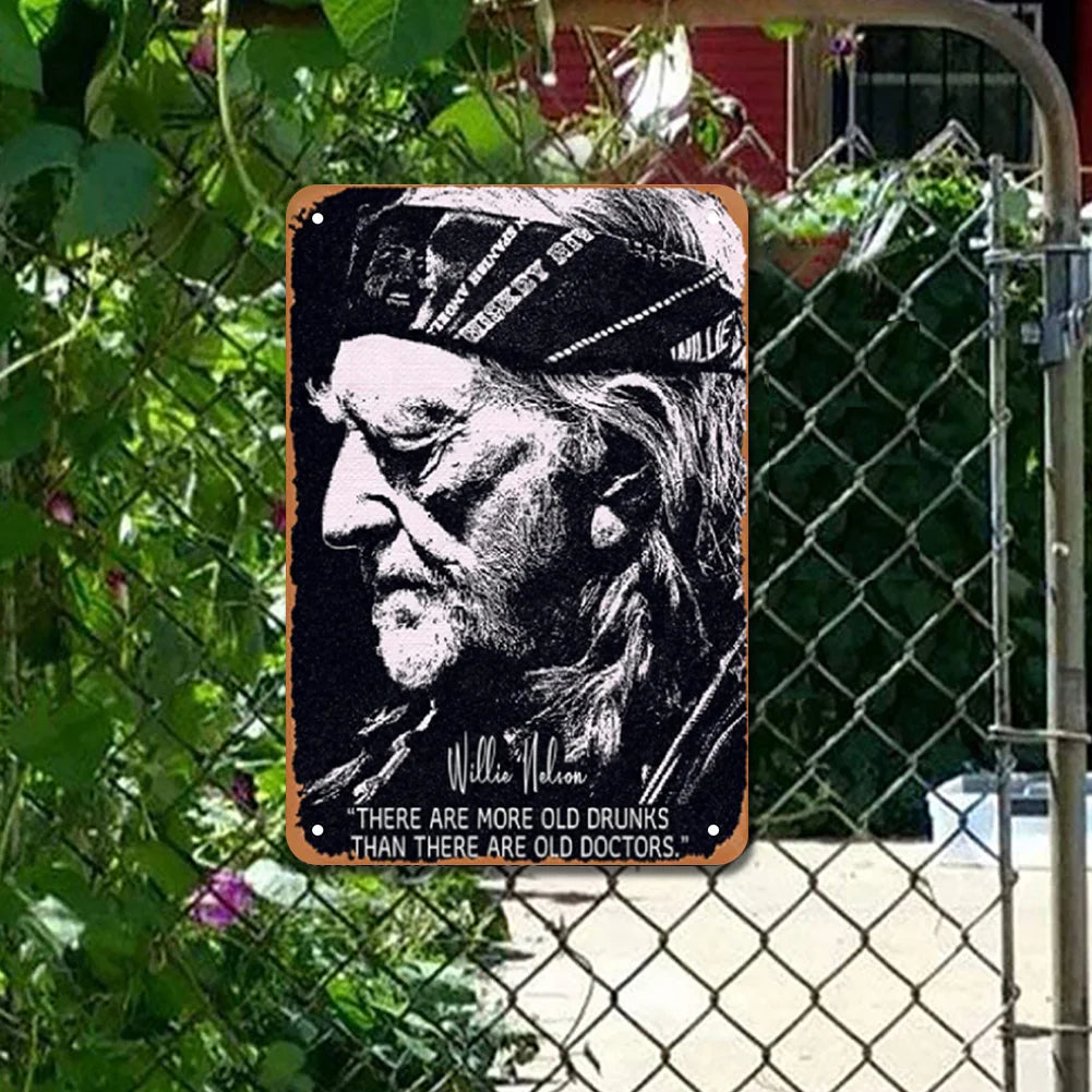 Willie Nelson "Old Drunks" Quote Portrait
