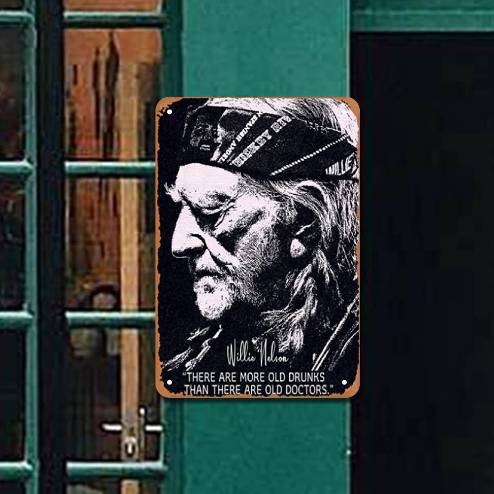 Willie Nelson "Old Drunks" Quote Portrait