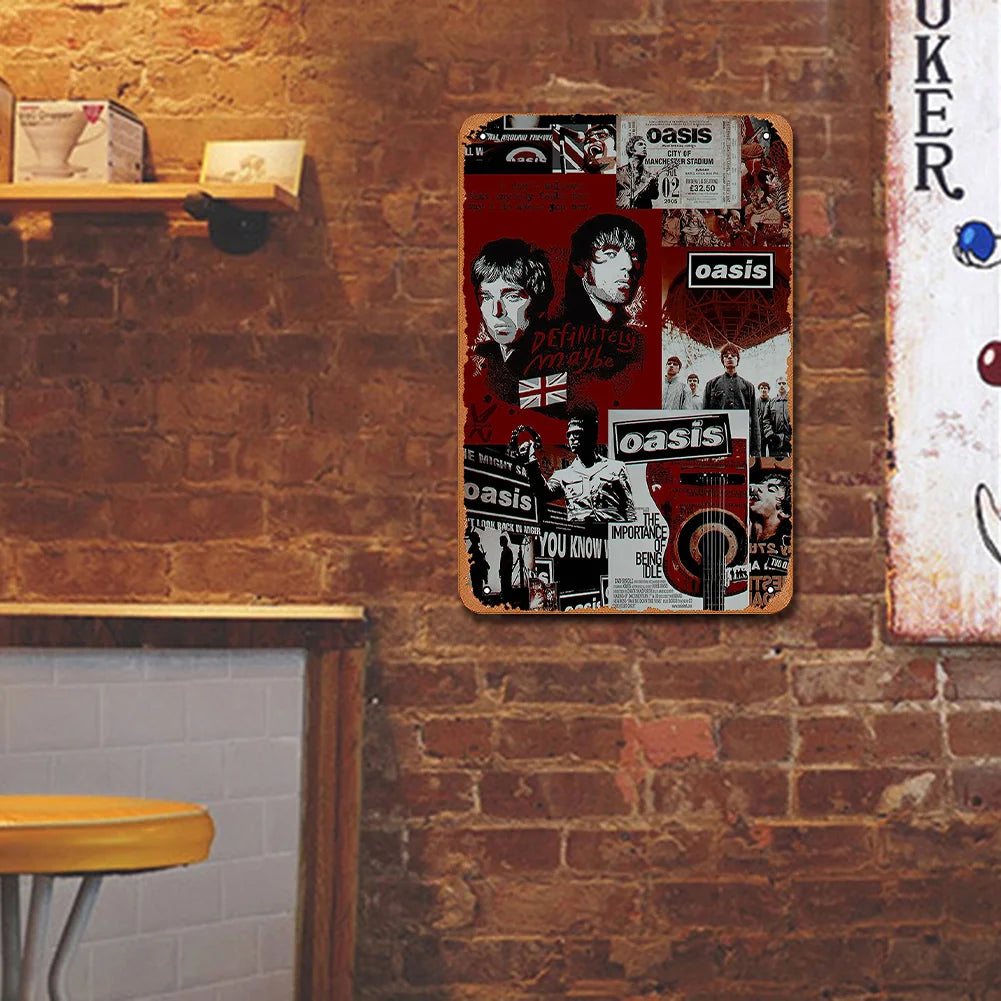 Oasis Rock Music History Collage