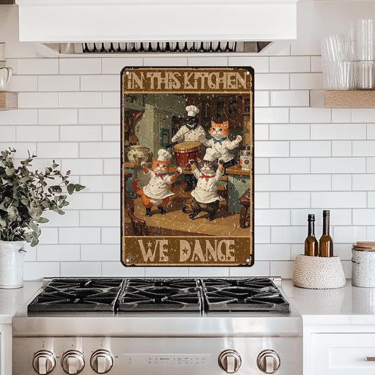 "In This Kitchen We Dance" Funny Cat Chef