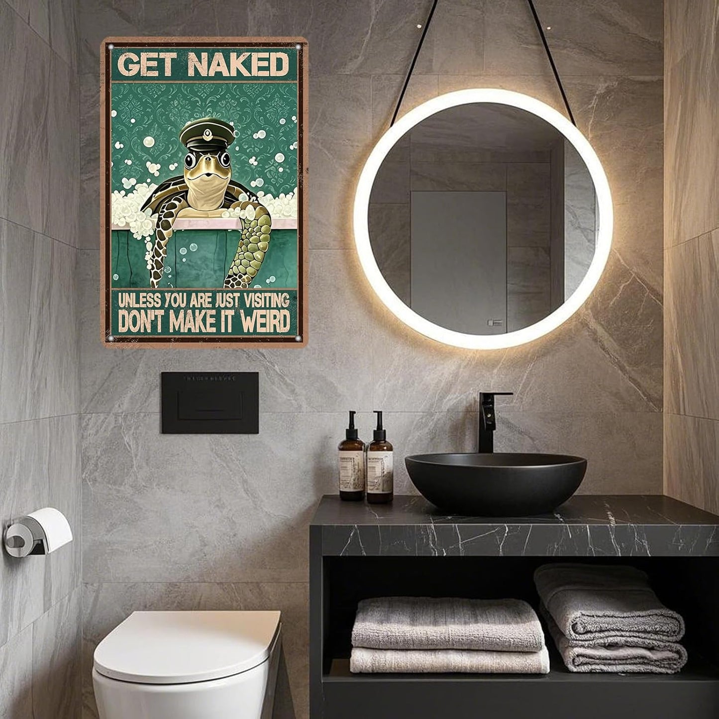 "Get Naked... Don't Make It Weird" Turtle