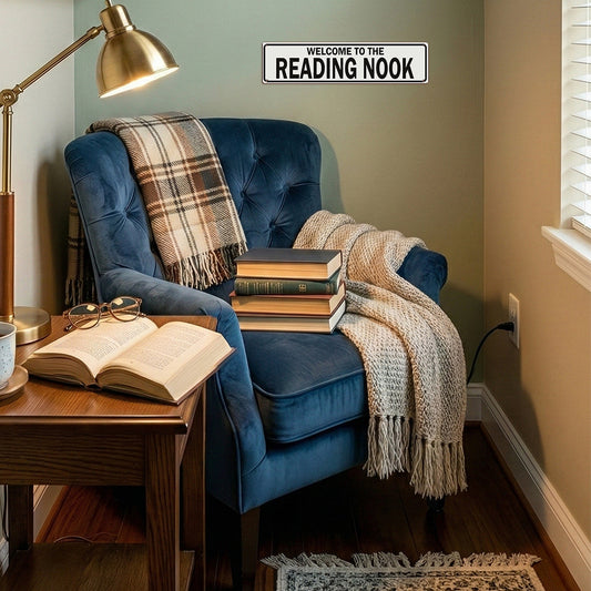 Welcome to the Reading Nook Metal Sign