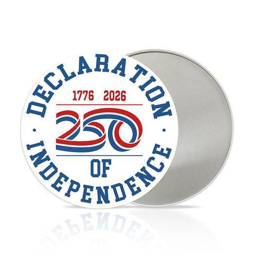America 250 Patriotic Wall Decor - Declaration of Independence 250 Round Metal Sign