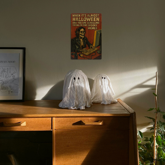 Almost Halloween — Rocker Skeleton Spooky Meme Poster