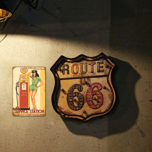 Bettie’s Service Station Pin-Up Tin Sign