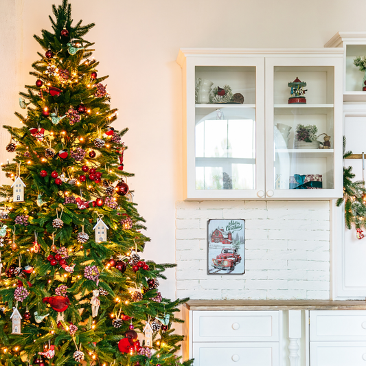 Merry Christmas Vintage Red Truck