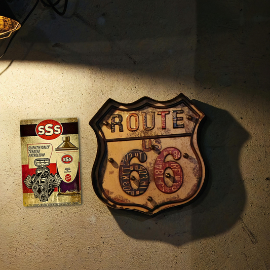 SSS Motor Oil Treatment Retro Tin Sign