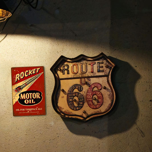 Rocket Motor Oil – Retro Space Age Tin Sign