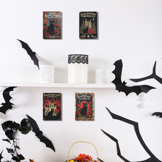 4pcs - Salem Sanctuary Black Cat