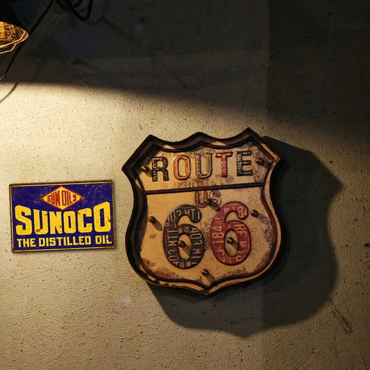 Sunoco Distilled Oil Vintage Tin Sign – Retro Garage