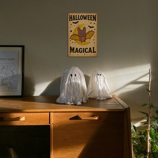 Halloween Magical – Cute Bat & Crescent Moon