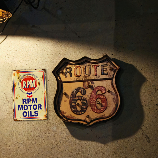 RPM Motor Oils Vintage Tin Sign