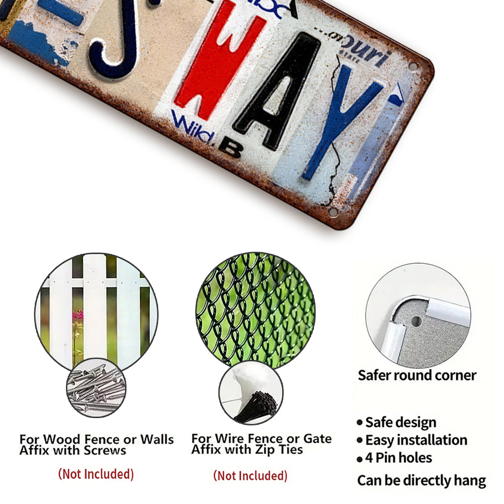 Funny Spanglish Vintage License Plate Metal Sign - NO MAMES.way