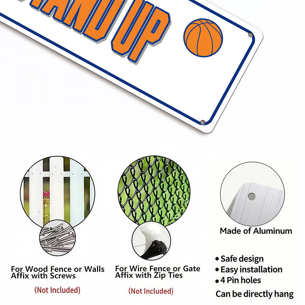New York Stand Up Metal Sign – 27 Years Later NBA Finals Fan Wall Decor