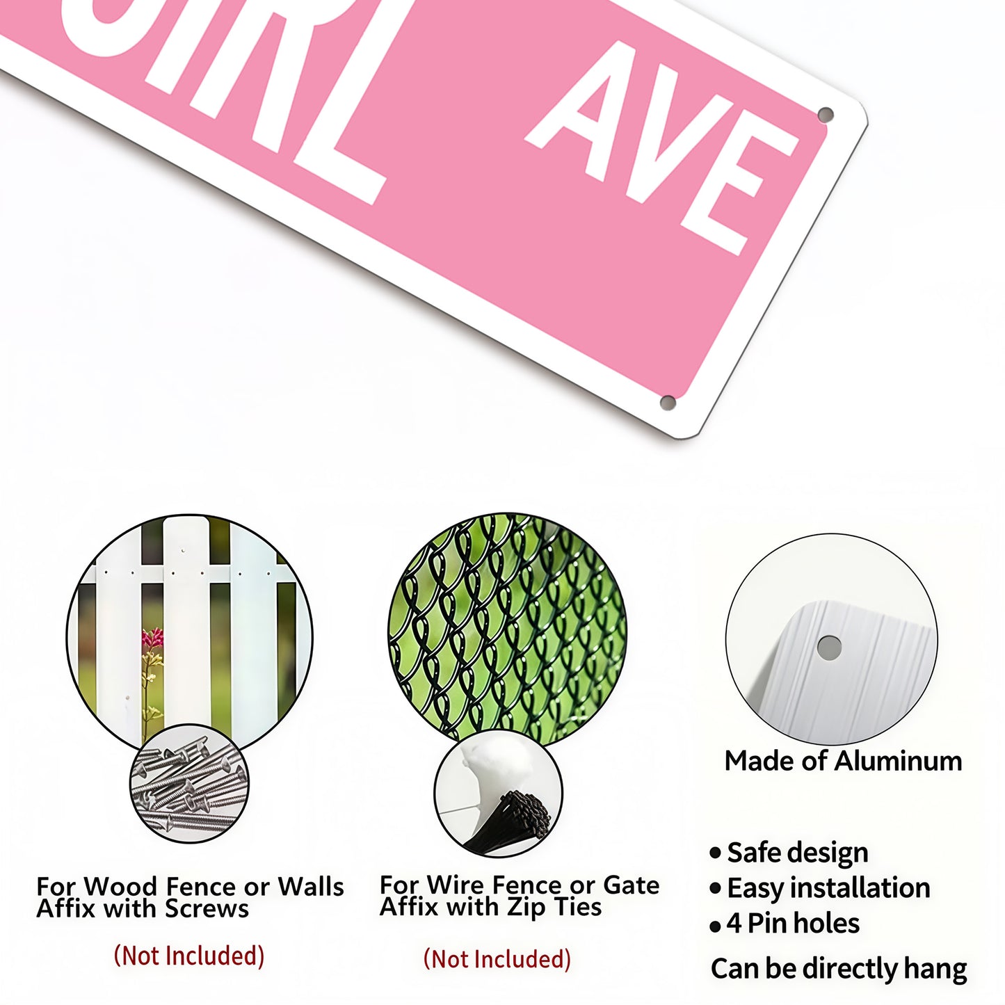 Pretty Girl Ave Metal Sign