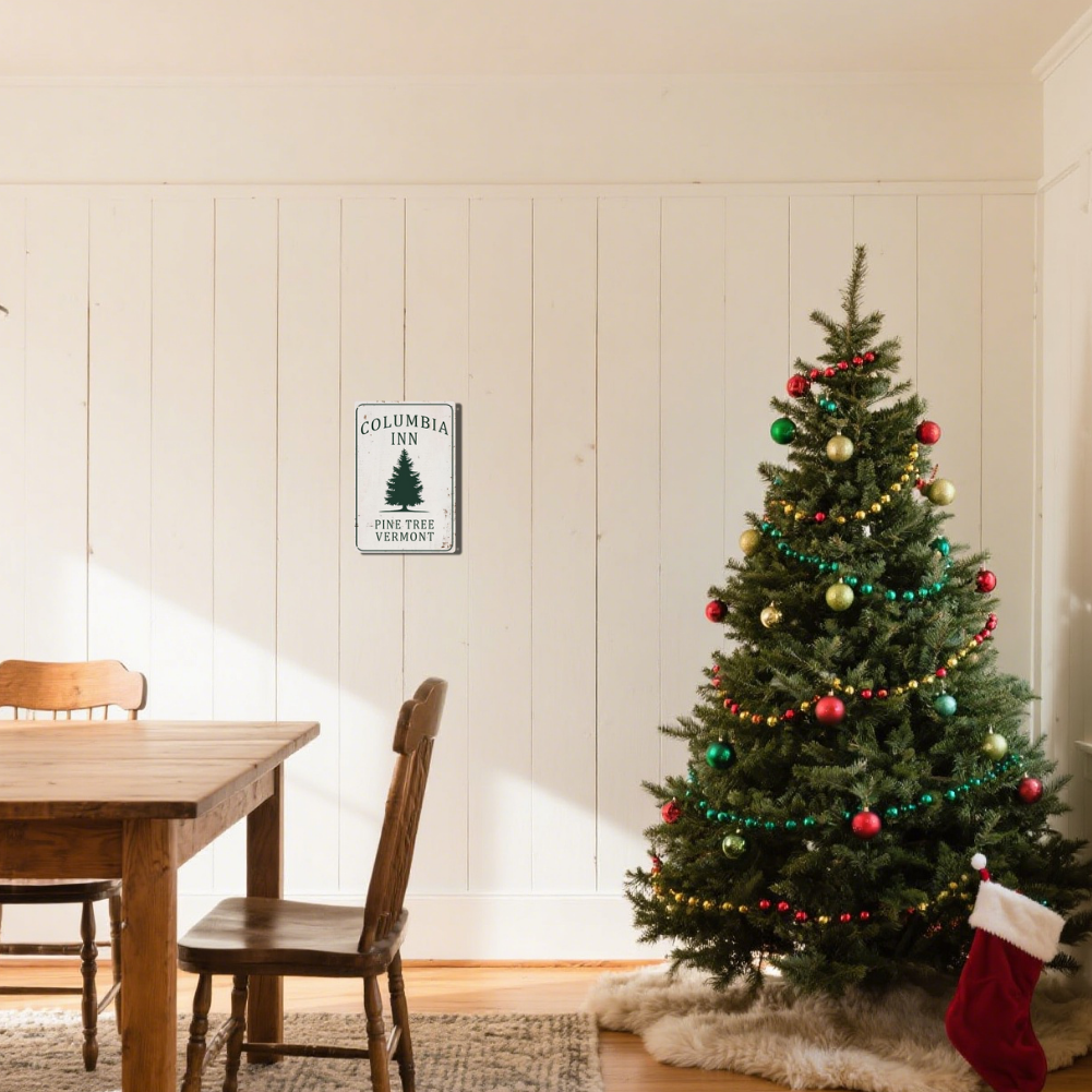 "Columbia Inn Pine Tree Vermont" White Christmas