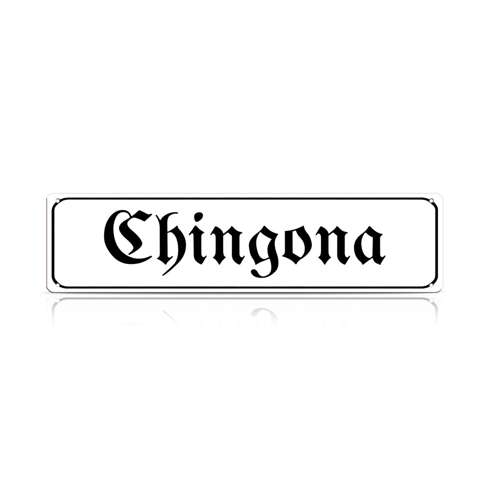 Chingona Metal Sign – Latina Empowerment Wall Decor