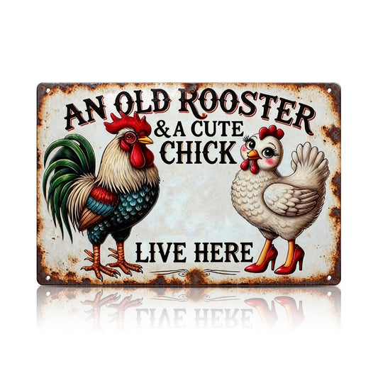 Farmhouse Couple Metal Sign