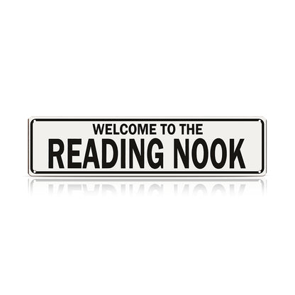 Welcome to the Reading Nook Metal Sign