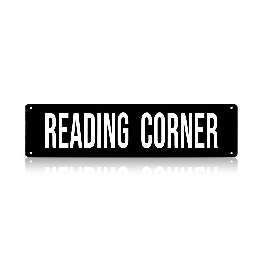 Reading Corner Metal Sign