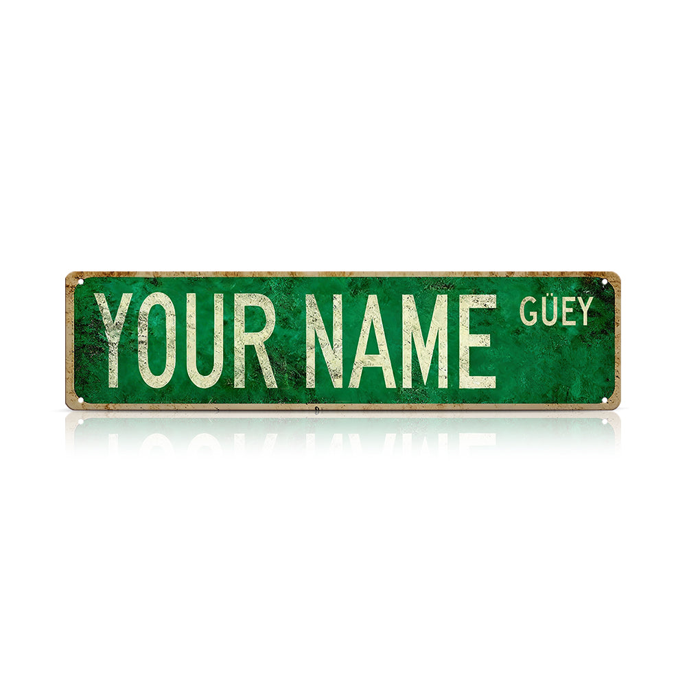 Custom Funny Spanglish Vintage Wall Decor - YOUR NAME.Güey