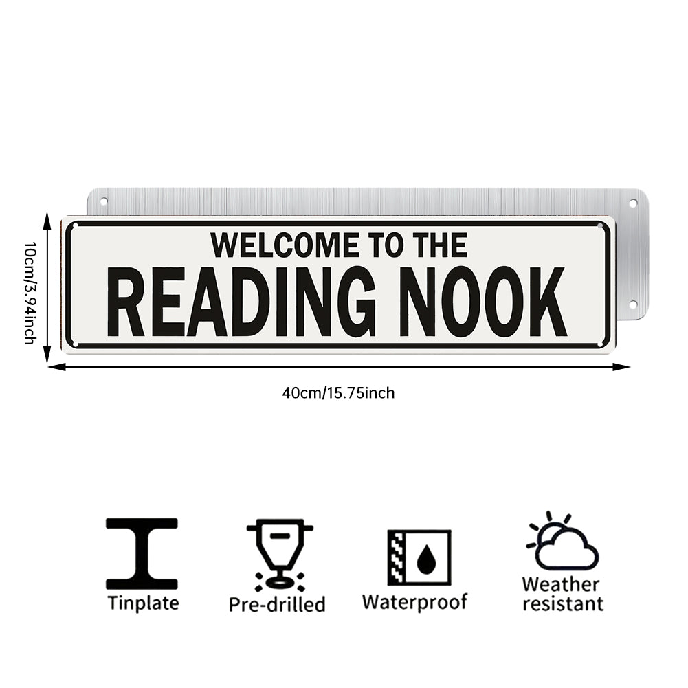 Welcome to the Reading Nook Metal Sign