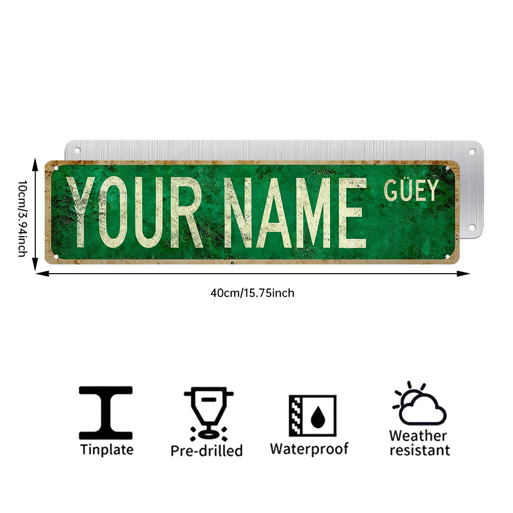 Custom Funny Spanglish Vintage Wall Decor - YOUR NAME.Güey