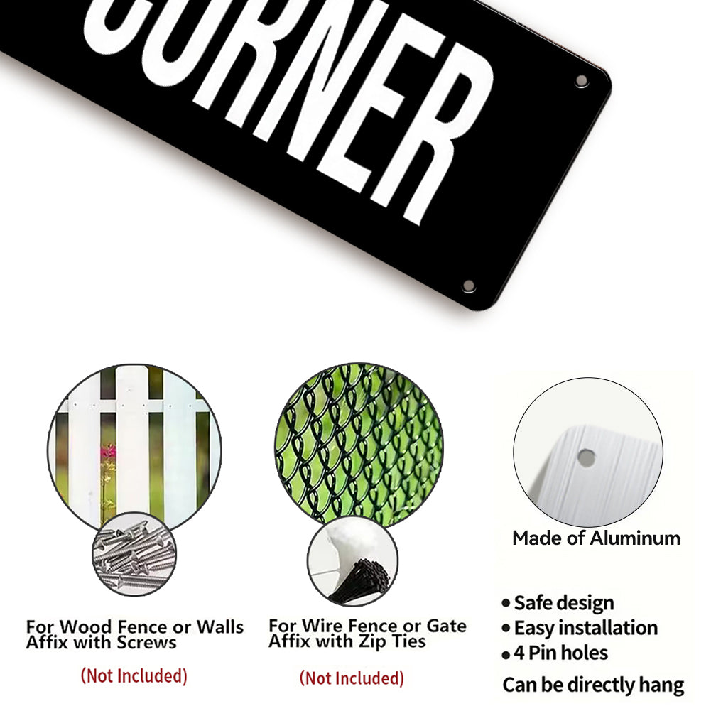 Reading Corner Metal Sign