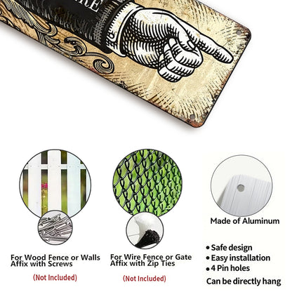 Custom Right  Pointing Hand Metal Sign