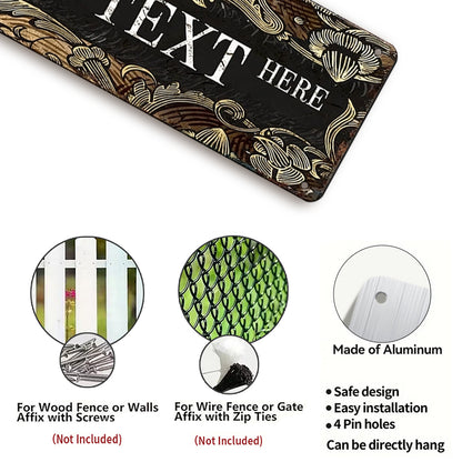 Custom Left Pointing Hand Metal Sign