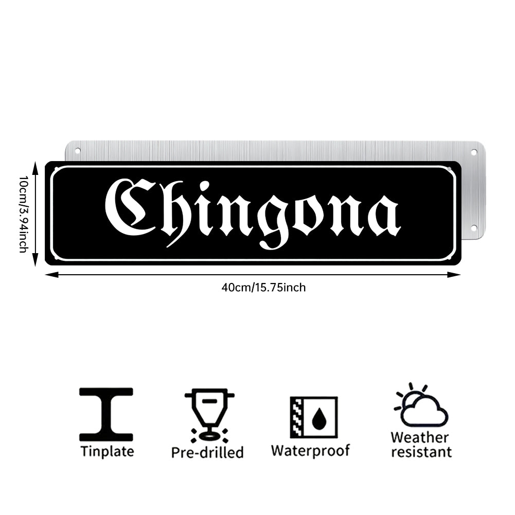 Chingona Metal Sign – Latina Empowerment Wall Decor
