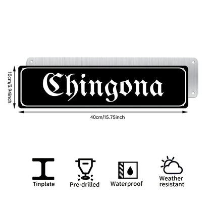Chingona Metal Sign – Latina Empowerment Wall Decor