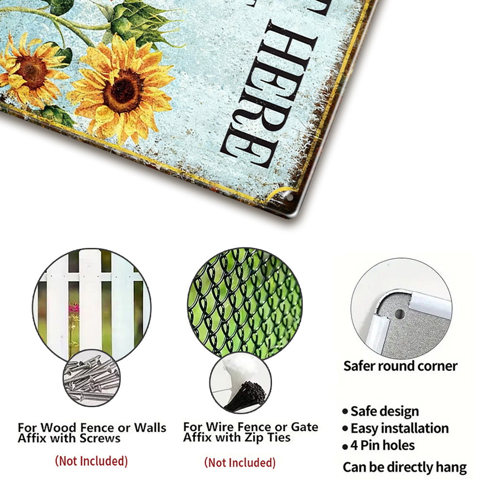 Custom Sunflower Garden Metal Sign
