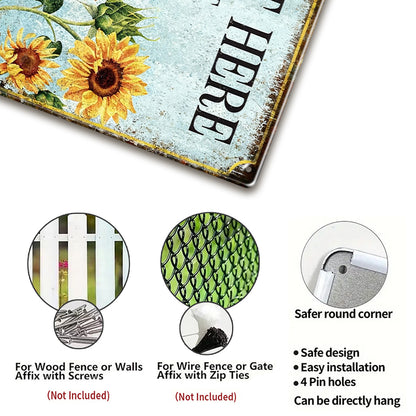 Custom Sunflower Garden Metal Sign