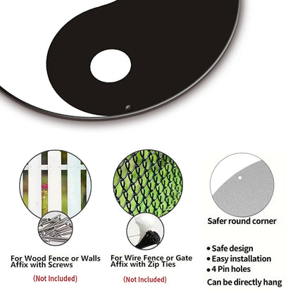 Yin Yang Round Tin Sign