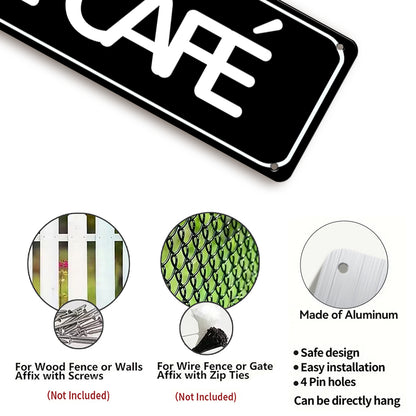 Dame Café Metal Sign – Funny Coffee Lover Wall Decor