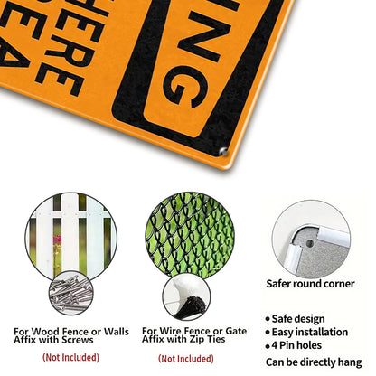 Warning Do Not Dump Here Metal Sign