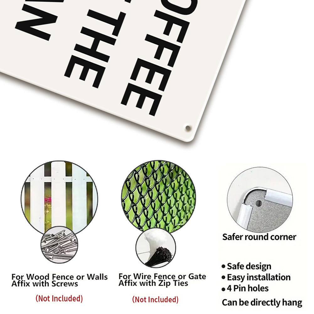 Give Me Coffee And Wine Metal Sign