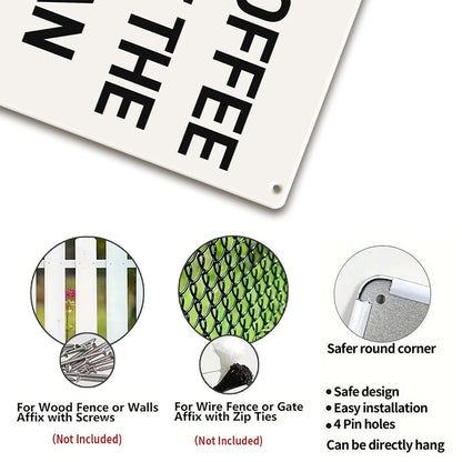 Give Me Coffee And Wine Metal Sign