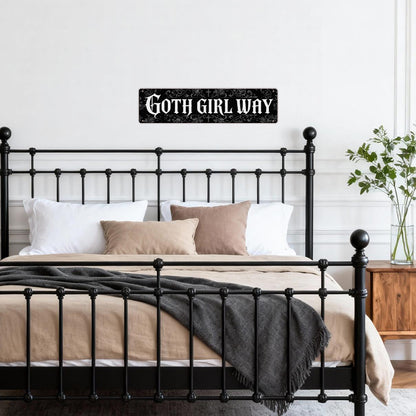 Goth Girl Way Metal Sign