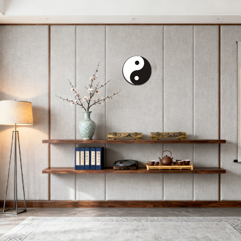 Yin Yang Round Tin Sign