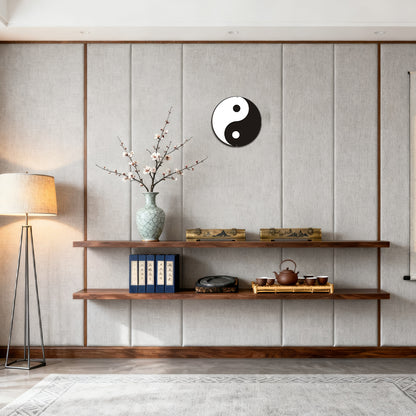 Yin Yang Round Tin Sign